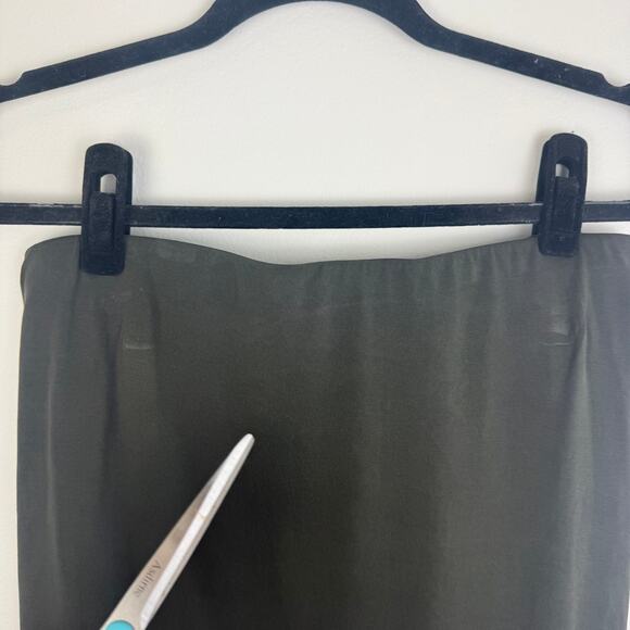 Tahari Womens Pull-On Slinky Jersey Business Office Olive Green Midi Skirt Small - Picture 10 of 13